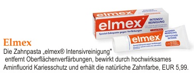 Die Zahnpasta „elmex® Intensivreinigung"